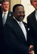 Omar Bongo Ondimba,président gabonais,photographié en 2004.