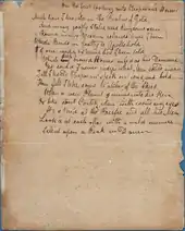 Facsimilé de manuscrit à l'encre brune