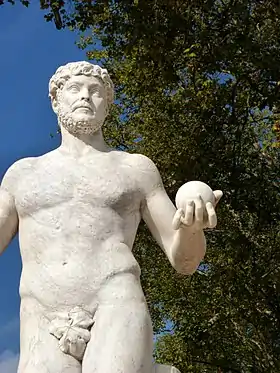 Ouranos (XVIIe&nbsp;siècle, détail), jardin de Versailles.