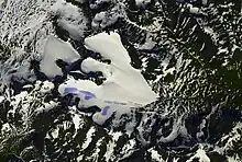Vue satellite du massif du Bårdde.