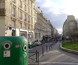 Extrémité nord de la rue.