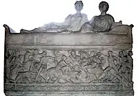 Combat entre les Grecs et les Amazones - IIe&nbsp;siècle  ap. J.-C. - Musée du Louvre