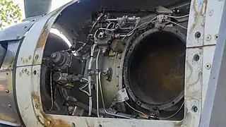 Partie réducteur du moteur PT6 avant l'hélice.