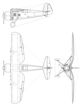 vue en plan de l’avion