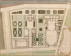 Plan du palais Bourbon (1730).