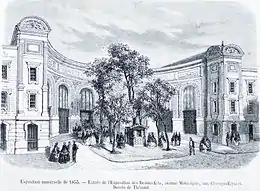 gravure : le palais des Beaux-Arts