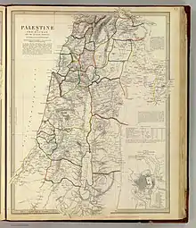 Une carte détaillée de la Palestine du 19e siècle