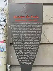 Panneau Histoire de Paris« Claude Debussy ».