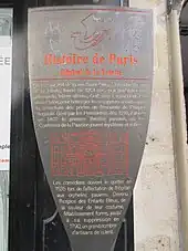 Panneau Histoire de Paris « Hôpital de la Trinité »