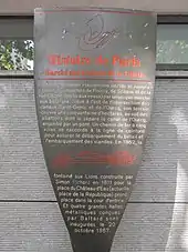 Panneau Histoire de Paris « Marché aux bestiaux de La Villette »