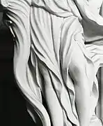 Détail de sculptures effectuées par Piò sur l'Église Santa Maria delle Muratelle de Bologne Photographie de 1975&nbsp;de Paolo Monti