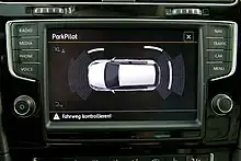 Ecran multimédia aide au parking