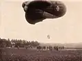 Ascension d'un ballon captif, front occidental 1917.