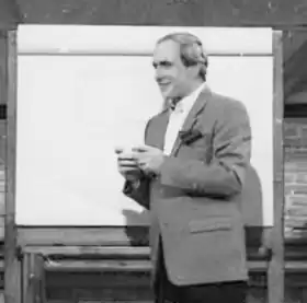 Patrice Laffont en 1989, présentant l'émission Dessinez c'est gagné, à Toulouse.