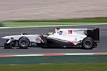 Photo de la BMW Sauber C29 de Pedro de la Rosa en Espagne
