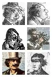 gallerie de portraits dessinés en noir et blanc