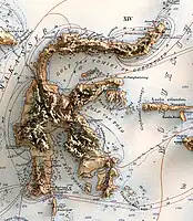 Carte de Sulawesi (Célèbes) avec les îles Banggai