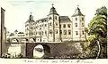 Vue du château vers 1840-60. Dessin de Philippus van Gulpen&nbsp;(nl) (1792-1862)