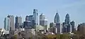 Panorama des gratte-ciel de Philadelphie.