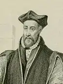 Portrait de Philibert Delorme exécuté par le graveur Auguste-Toussaint Leclerc, dans un ouvrage publié par Claudius Jacquand, XIXe&nbsp;siècle