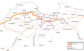 Carte de la route dénommée {{{nom}}}