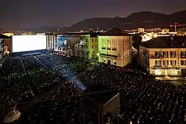 La Piazza Grande&nbsp;(it) lors d'une projection au festival.