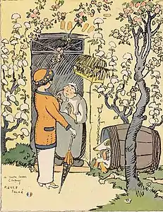 La bourgeoise aux champs dessin paru dans Sourire.