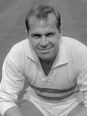 Le redoutable attaquant néerlandais Petrus van Rhijn champion de France de D2 1962.