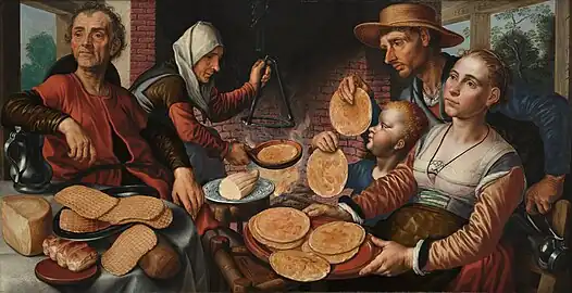 La Cuisson des crêpes dans la boulangerie.
