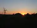 Un coucher de soleil sur Pilanesberg.