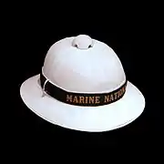 Salacot de la Marine française au début du XXe siècle.