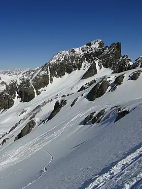 Vue hivernale depuis le pizzo dei Tre Confini.