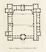 "Plan du Chasteau de Colombieres en Brie", Jean Marot, milieu du XVIIe&nbsp;siècle.