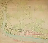 Plan d'aménagement des Brotteaux par l'Hôtel-Dieu de Lyon (1763), concurrent de celui de Morand