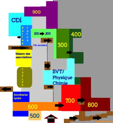 Plan des salles de cours.