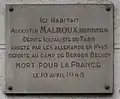 Plaque au no&nbsp;2.
