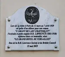 Plaque de D. H. Lawrenceau no&nbsp;60.
