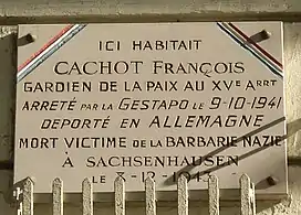 Plaque au no&nbsp;129.