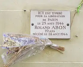 Plaque au no&nbsp;52.