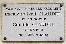 Plaque au no&nbsp;31.