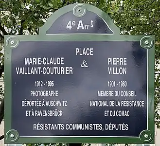 Voir la plaque.