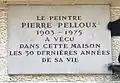 La plaque à Pierre Pelloux.