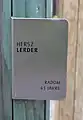 Plaque Hersz Lerder
