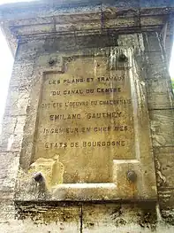 Plaque commémorative en l'honneur de Gauthey.