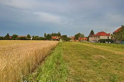 Le village vu de l'ouest.