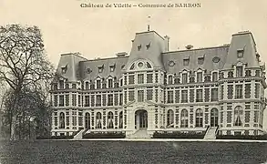 Le château de Villette de la famille Fould Stern, au début du XXe&nbsp;siècle.