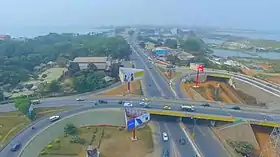 Graffiti d’Almamy Samory Touré sur le pont 8 Novembre