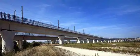 Vue complète de viaduc