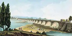 Le Ponte sul Taro&nbsp;(it) à Ponte Taro, frazione de Fontevivo en 1819