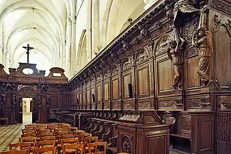 Stalles XVIIe et XVIIIe&nbsp;siècle &nbsp;Classé&nbsp;MH (1840).